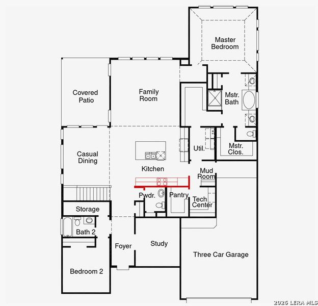 2D floor plan layout of this home in Mayfair, New Braunfels, TX (Image 3).