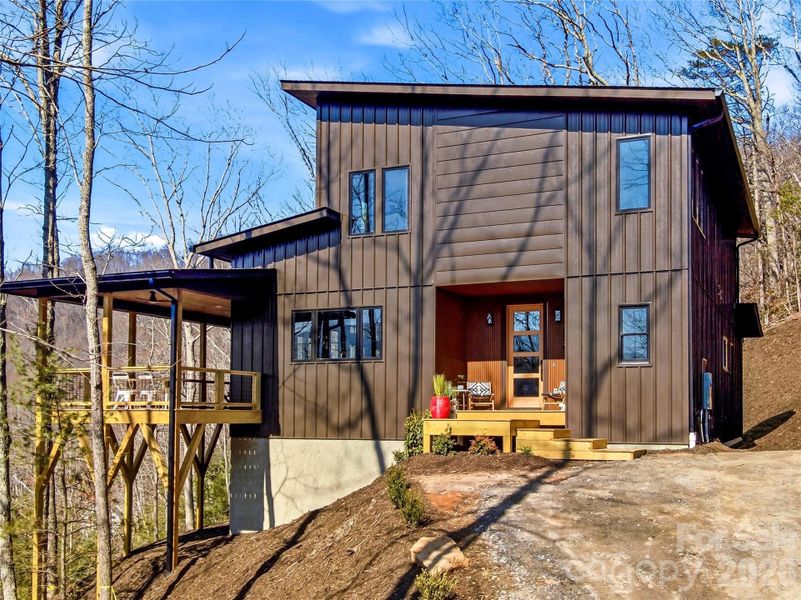 Exterior details and patio area of a home in , Swannanoa (Image 17).