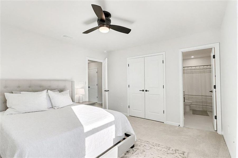 Furnished interior view inside a new home in Pinebrook at Hamilton Mill, Auburn (Image 17). Furnished interior view inside a new home in Pinebrook at Hamilton Mill, Auburn (Image 17).