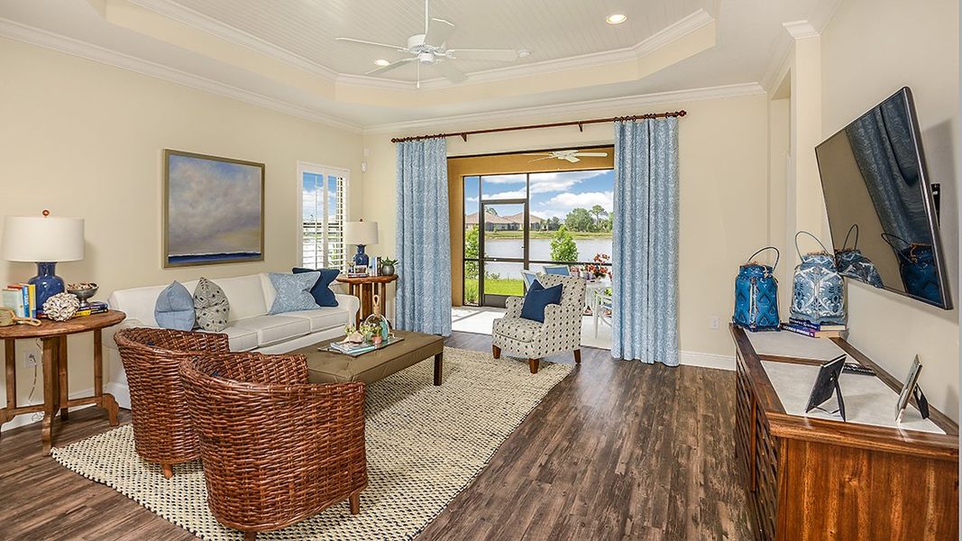 Representative furnished interior of a home built from the Sandcastle by Neal Communities in Grand Palm, Venice (Image 16).