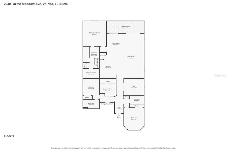 2D floor plan layout of this home in , Valrico, FL (Image 5).