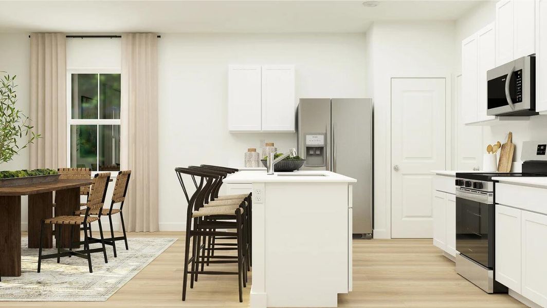 Furnished interior view inside a new home in Lindera Preserve at Cane Bay Plantation: Sabal Collection, Summerville (Image 6).