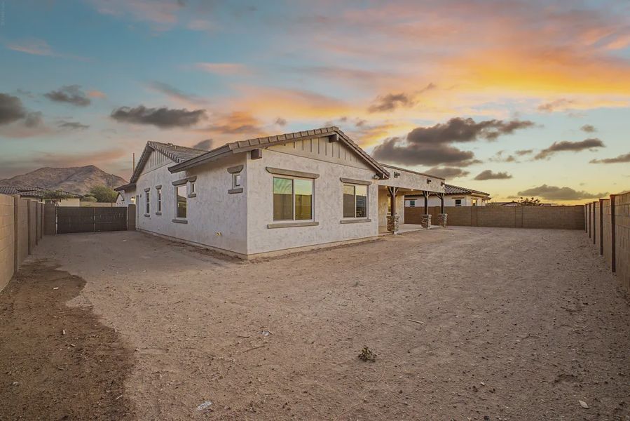 Exterior details and patio area of a home in Bellero Estates, Queen Creek (Image 31).
