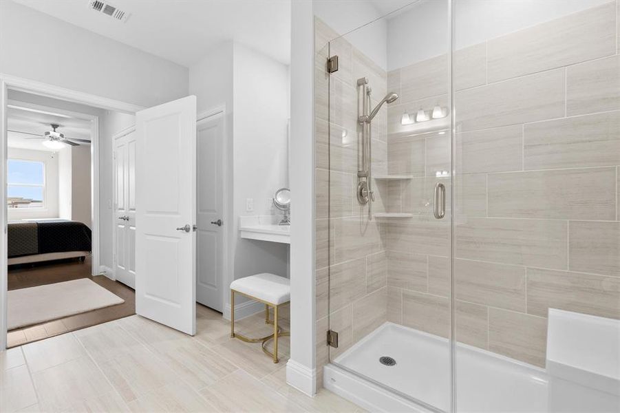 Furnished interior view inside a new home in Gatherings® at Twin Creeks, Allen (Image 5).