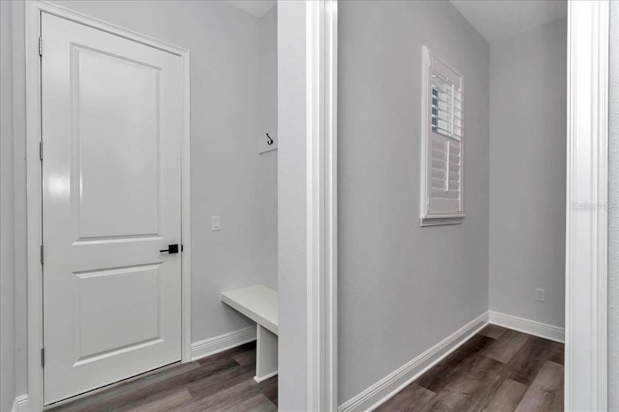 coat rack inside garage door