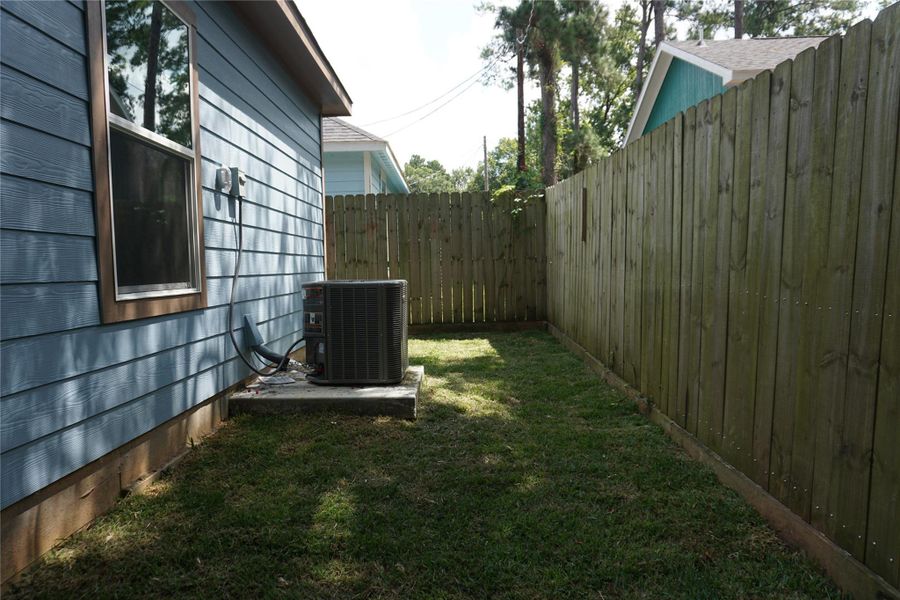 Exterior details and patio area of a home in , Willis (Image 3). Exterior details and patio area of a home in , Willis (Image 3).
