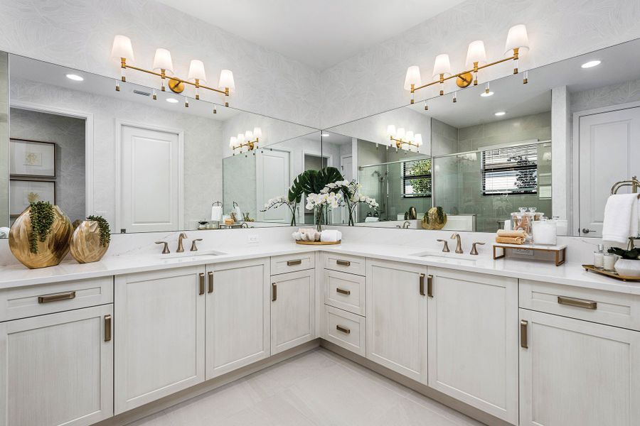 Representative furnished interior of a home built from the Eleuthera by GL Homes in Valencia Harbor (55+), Fort Myers (Image 12).