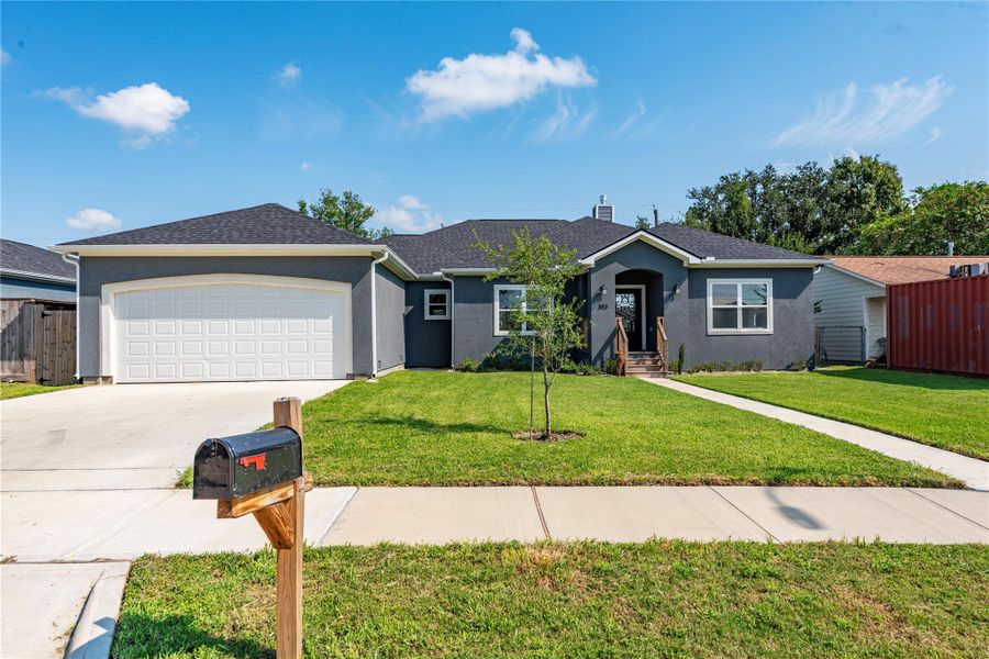 Front exterior of a new home in , Pasadena, TX, highlighting curb appeal (Image 24). Front exterior of a new home in , Pasadena, TX, highlighting curb appeal (Image 24).