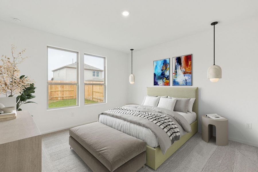 Furnished interior view inside a new home in Mavera, Conroe (Image 12).