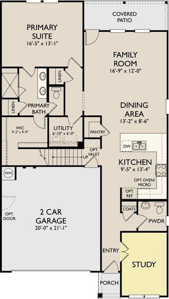 2D floor plan layout of this home in Rolling Glen, Hutto, TX (Image 4).