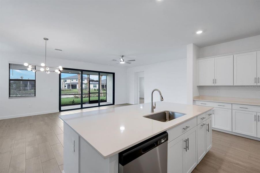 Furnished interior view inside a new home in Verdana Village, Estero (Image 7).