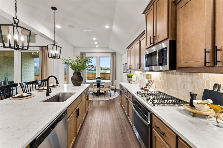 Representative furnished interior of a home built from the Westlake II by Pacesetter Homes in Leonard Trails, Anna (Image 9). Representative furnished interior of a home built from the Westlake II by Pacesetter Homes in Leonard Trails, Anna (Image 9).