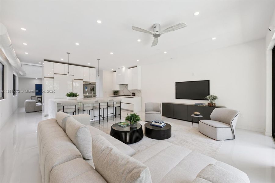 Furnished interior view inside a new home in , Miami (Image 7).