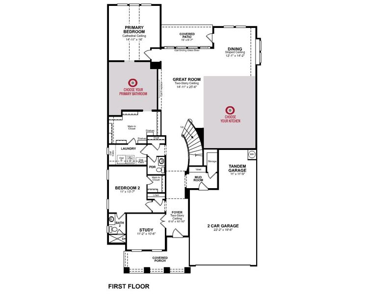 2D floor plan layout for the Westbury by Beazer Homes in Ellwood, Iowa Colony, TX (Image 3).