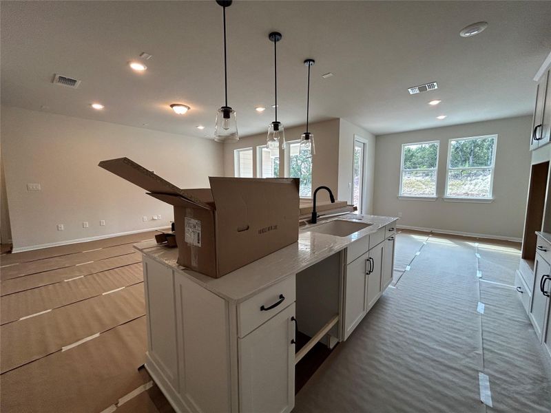 Furnished interior view inside a new home in Provence 50s, Austin (Image 8). Furnished interior view inside a new home in Provence 50s, Austin (Image 8).
