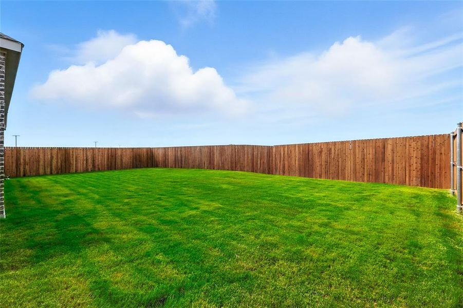 View of fenced backyard View of fenced backyard