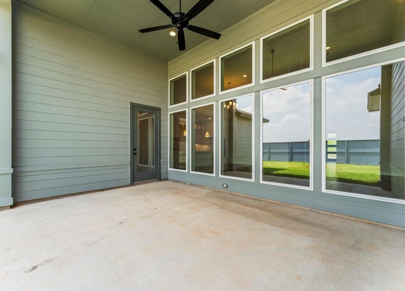 Covered Rear Patio with Fan Covered Rear Patio with Fan