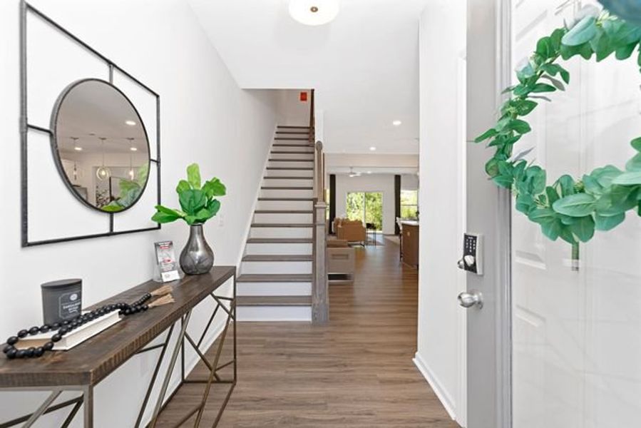 Representative furnished interior of a home built from the Alexandria TH by True Homes in Covington Ridge Townhomes, Thomasville (Image 18).