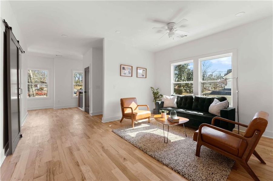Furnished interior view inside a new home in , Atlanta (Image 29).