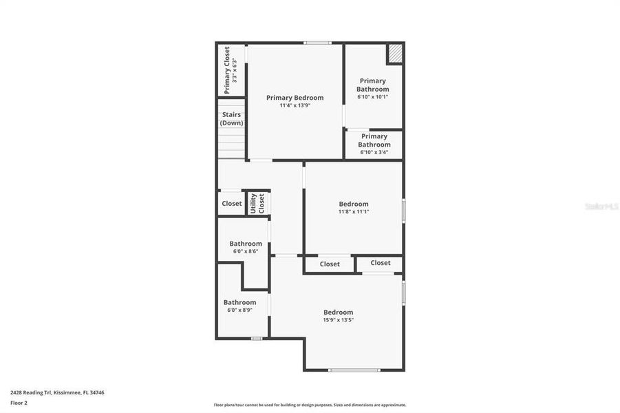 2D floor plan layout of this home in , Kissimmee, FL (Image 4).