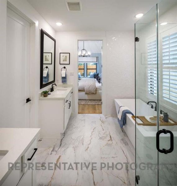 Furnished interior view inside a new home in Sonoma Verde: 60ft. lots, McLendon-Chisholm (Image 13).