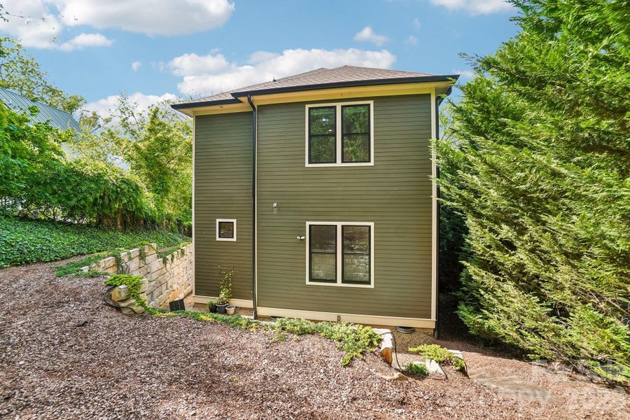 Exterior details and patio area of a home in , Asheville (Image 23).