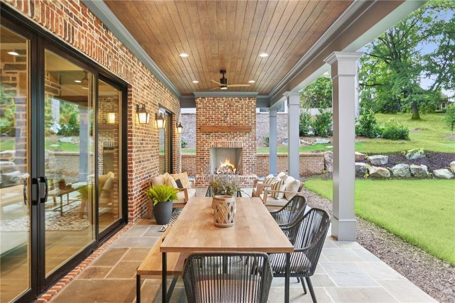 Exterior details and patio area of a home in , Marietta (Image 27).