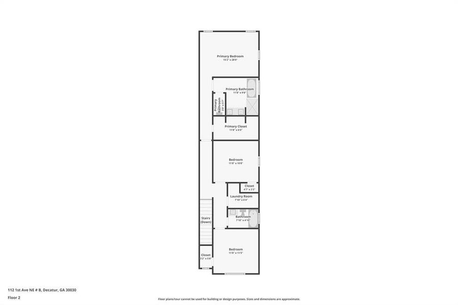 2D floor plan layout of this home in , Decatur, GA (Image 5).