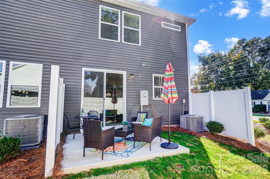 Back Patio with Privacy Fencing on the Sides-Photo Similar to Subject Property