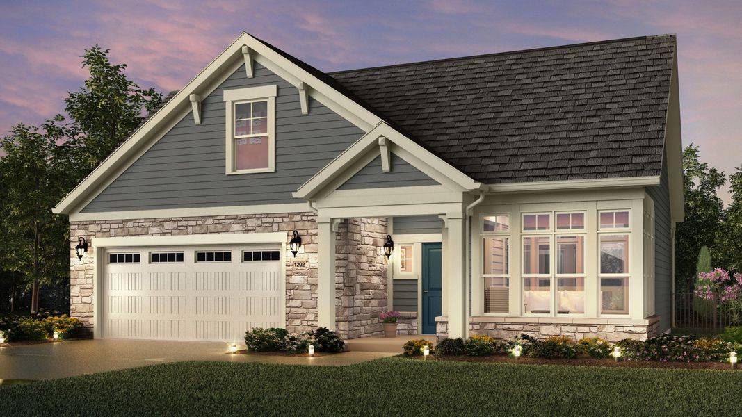 Representative exterior photo of a completed home built from the Palazzo by Epcon Communities in The Grove at Haven Hill, Lenoir City, TN (Image 22). Representative exterior photo of a completed home built from the Palazzo by Epcon Communities in The Grove at Haven Hill, Lenoir City, TN (Image 22).