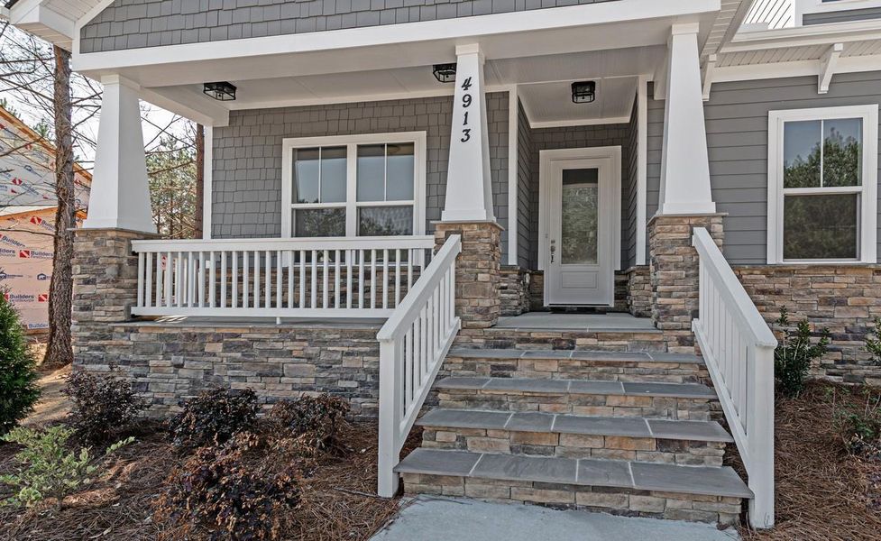 Representative exterior details of a home built from the Muirfield by Greybrook Homes in Edmunds Farm, Clover (Image 30).
