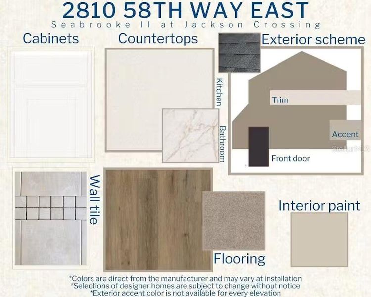 Sample of building materials used in homes in Jackson Crossing, Palmetto (Image 8). Sample of building materials used in homes in Jackson Crossing, Palmetto (Image 8).