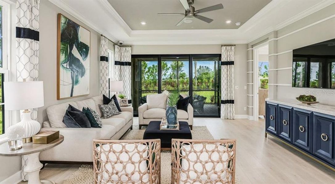 Furnished interior view inside a new home in Esplanade at Azario Lakewood Ranch, Bradenton (Image 11).