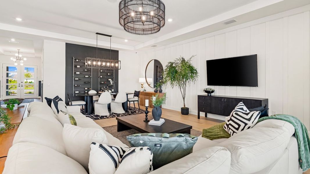 Representative furnished interior of a home built from the Pallazio II by Taylor Morrison in Esplanade at Rivergrass, Naples (Image 6).