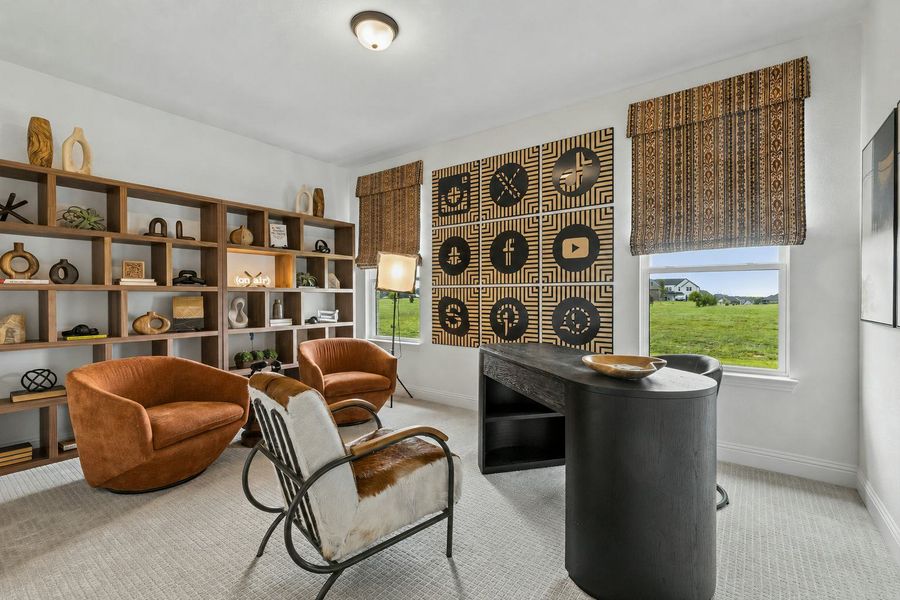 Representative furnished interior of a home built from the Dickson by Kindred Homes in Oak Creek Ranch, Waxahachie (Image 29).