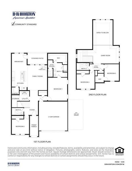 2D floor plan layout of this home in Trailstone, Caddo Mills, TX (Image 3). 2D floor plan layout of this home in Trailstone, Caddo Mills, TX (Image 3).