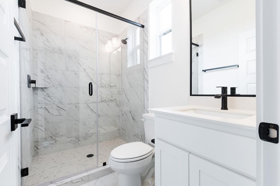 Secondary bathroom with walk in shower