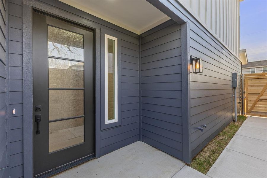 Doorway to property with a gate