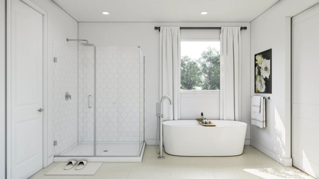 Primary bath with freestanding tub Primary bath with freestanding tub