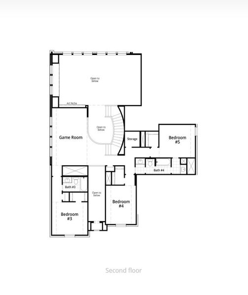 2D floor plan layout for the Royston Plan by Highland Homes in Goodland: 60ft. lots, Midlothian, TX (Image 3). 2D floor plan layout for the Royston Plan by Highland Homes in Goodland: 60ft. lots, Midlothian, TX (Image 3).