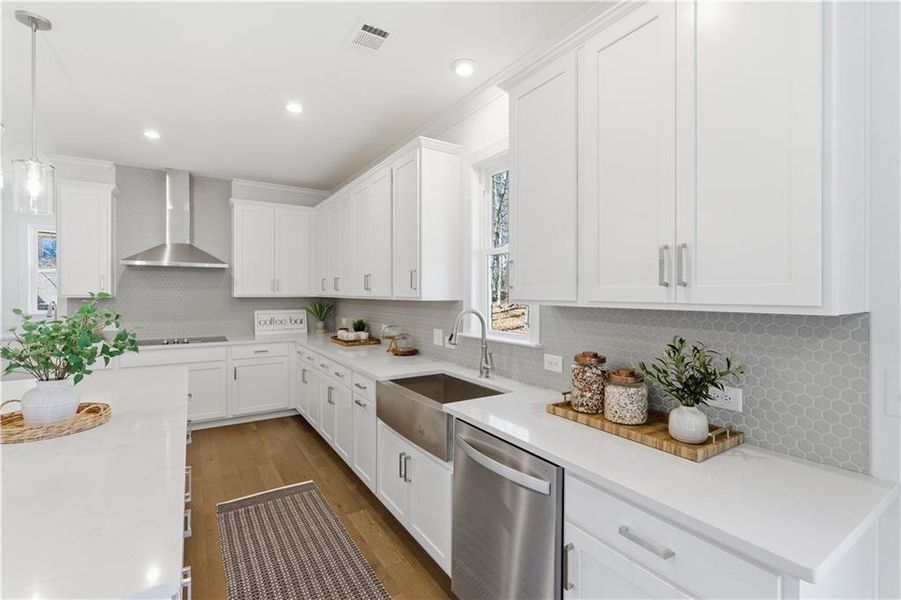 Furnished interior view inside a new home in The Estates at Hurricane Pointe, Douglasville (Image 14).