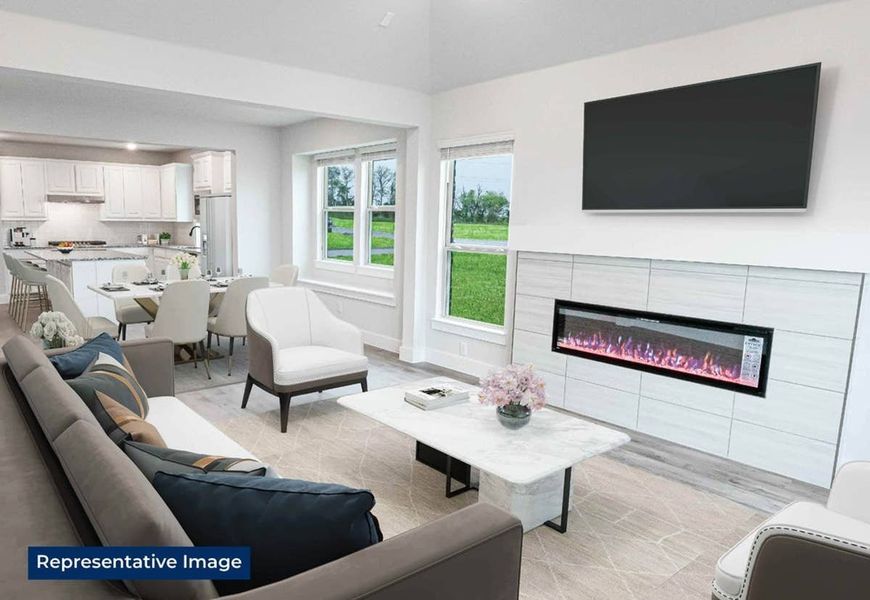 Representative furnished interior of a home built from the Wise F by First Texas Homes in The Villages of Hurricane Creek, Anna (Image 8).