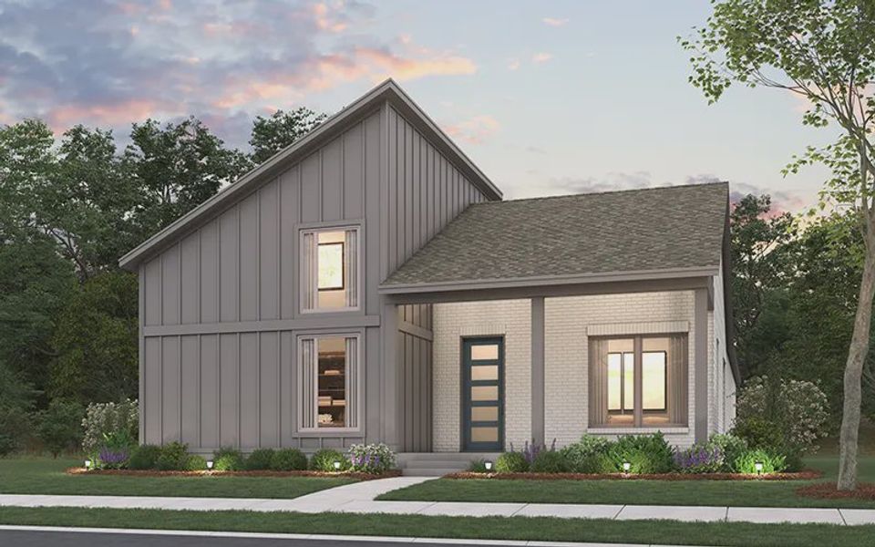 Representative exterior photo of a completed home built from the Birchwood III by Cambridge Homes in Lake Park, Rowlett, TX (Image 7). Representative exterior photo of a completed home built from the Birchwood III by Cambridge Homes in Lake Park, Rowlett, TX (Image 7).