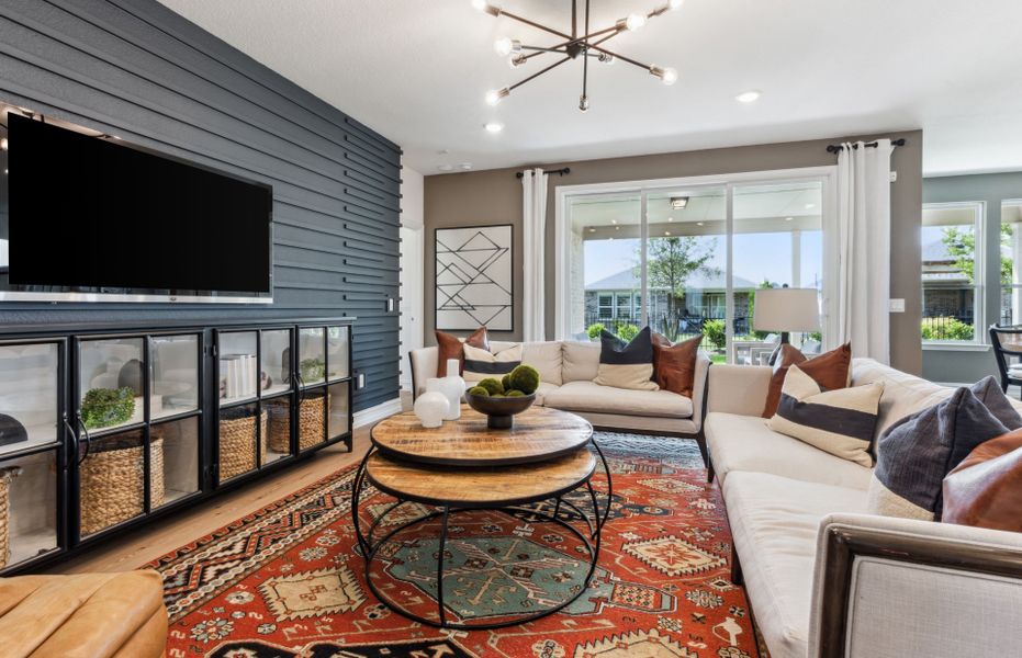 Representative furnished interior of a home built from the Prestige by Del Webb in Del Webb Austin at Lost Pines, Bastrop (Image 5). Representative furnished interior of a home built from the Prestige by Del Webb in Del Webb Austin at Lost Pines, Bastrop (Image 5).