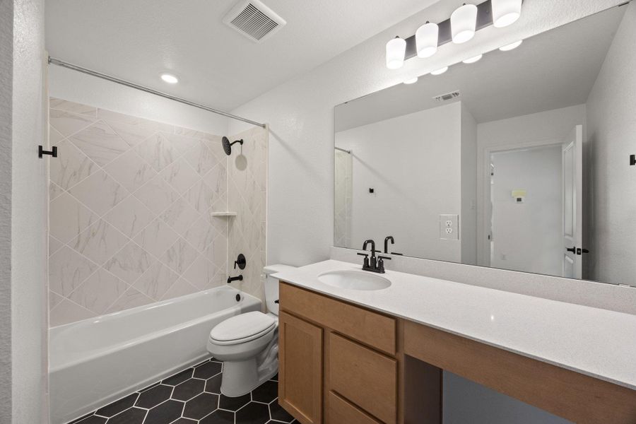 Furnished interior view inside a new home in Salerno - Classic Collection, Round Rock (Image 12).