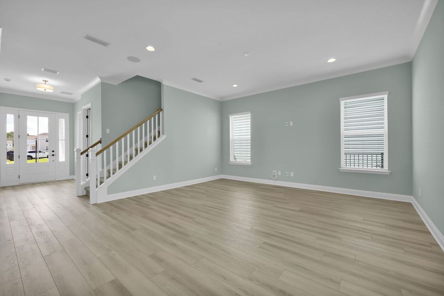 Representative unfurnished interior of a home built from the Crescent by Riverside Homes in Mariposa at EverRange, Jacksonville (Image 22).
