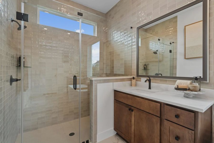 Furnished interior view inside a new home in Westland Ranch, League City (Image 40).