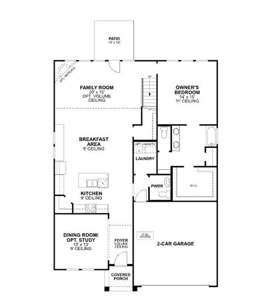 2D floor plan layout of this home in Lilybrooke at Legacy Hills, Celina, TX (Image 4). 2D floor plan layout of this home in Lilybrooke at Legacy Hills, Celina, TX (Image 4).
