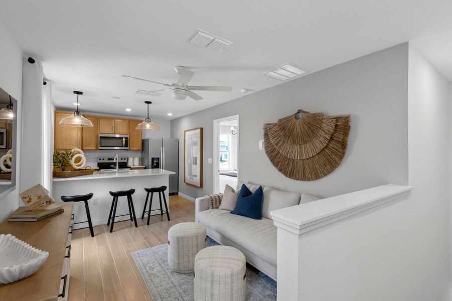 Representative furnished interior of a home built from the Mabel II by Pulte Homes in Lakehaven Estates, Clermont (Image 12). Representative furnished interior of a home built from the Mabel II by Pulte Homes in Lakehaven Estates, Clermont (Image 12).