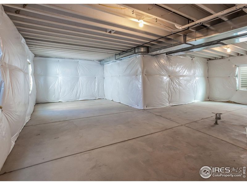 Unfinished Basement for future expansion or storage